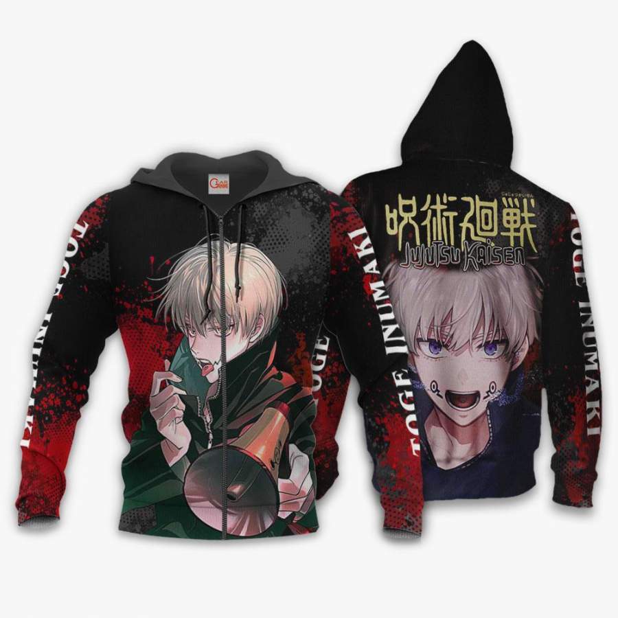 Toge Inumaki Hoodie Shirt Jujutsu Kaisen Custom Anime Jacket