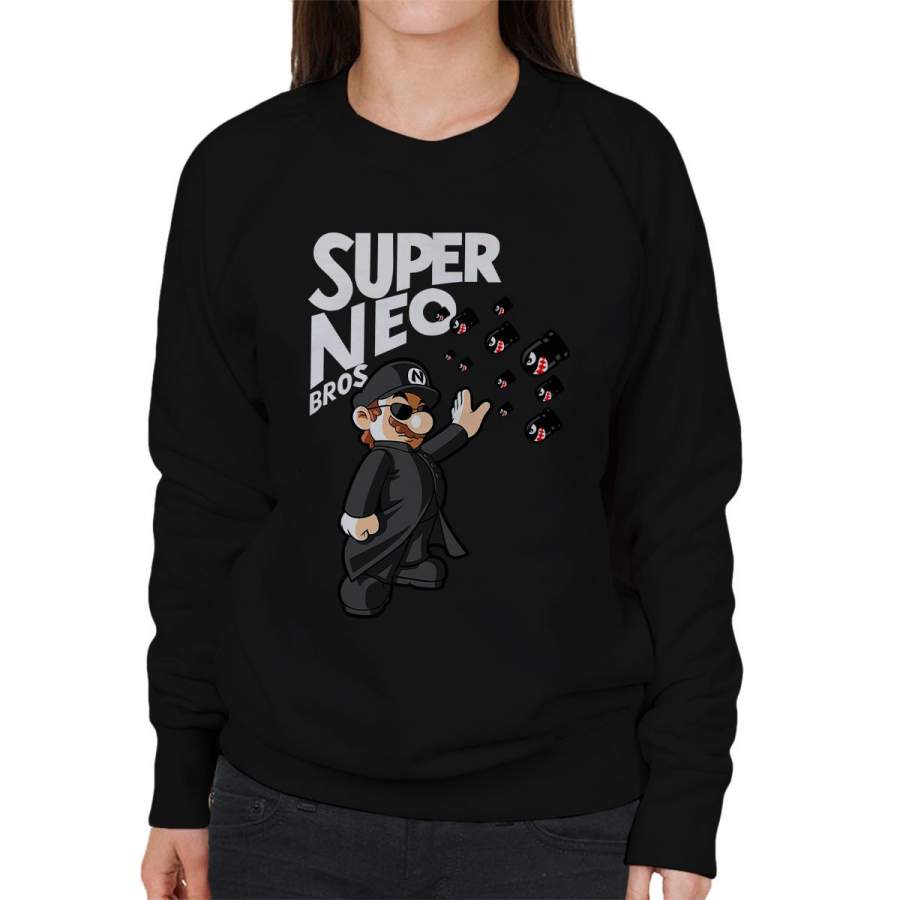 Super Mario Matrix Neo Bros Women’s Sweatshirt