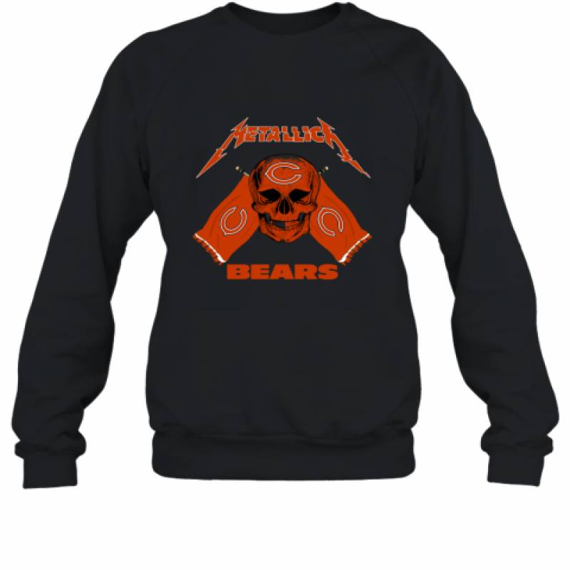 Metallica Chicago Bears Skull Flag Shirt Sweatshirt