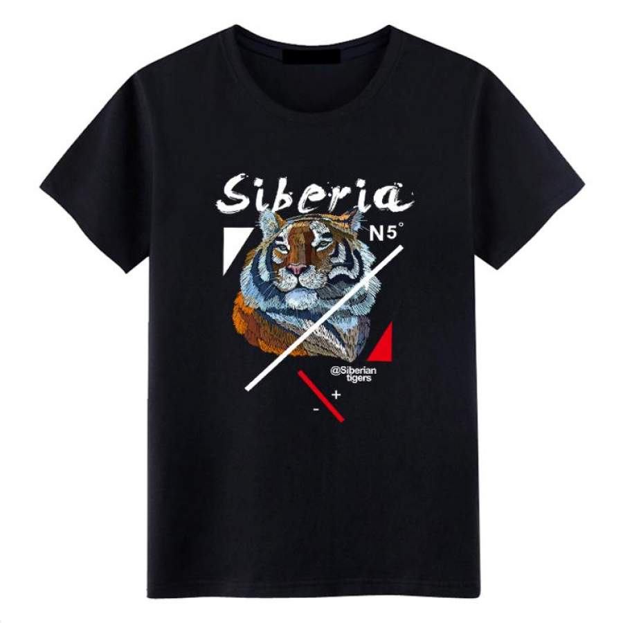 Tiger T-shirt for Adult Siberia Tiger Image Printed Pure Cotton T-Shirt Ideal Present