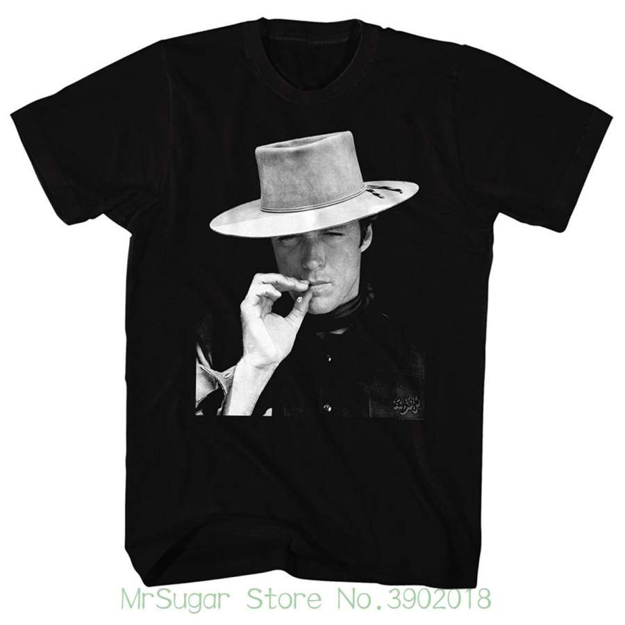 Clint Eastwood The Good The Bad And The Ugly Smoke Po Movie T-Shirt Tee Men T-Shirt Men Clothing Plus Size