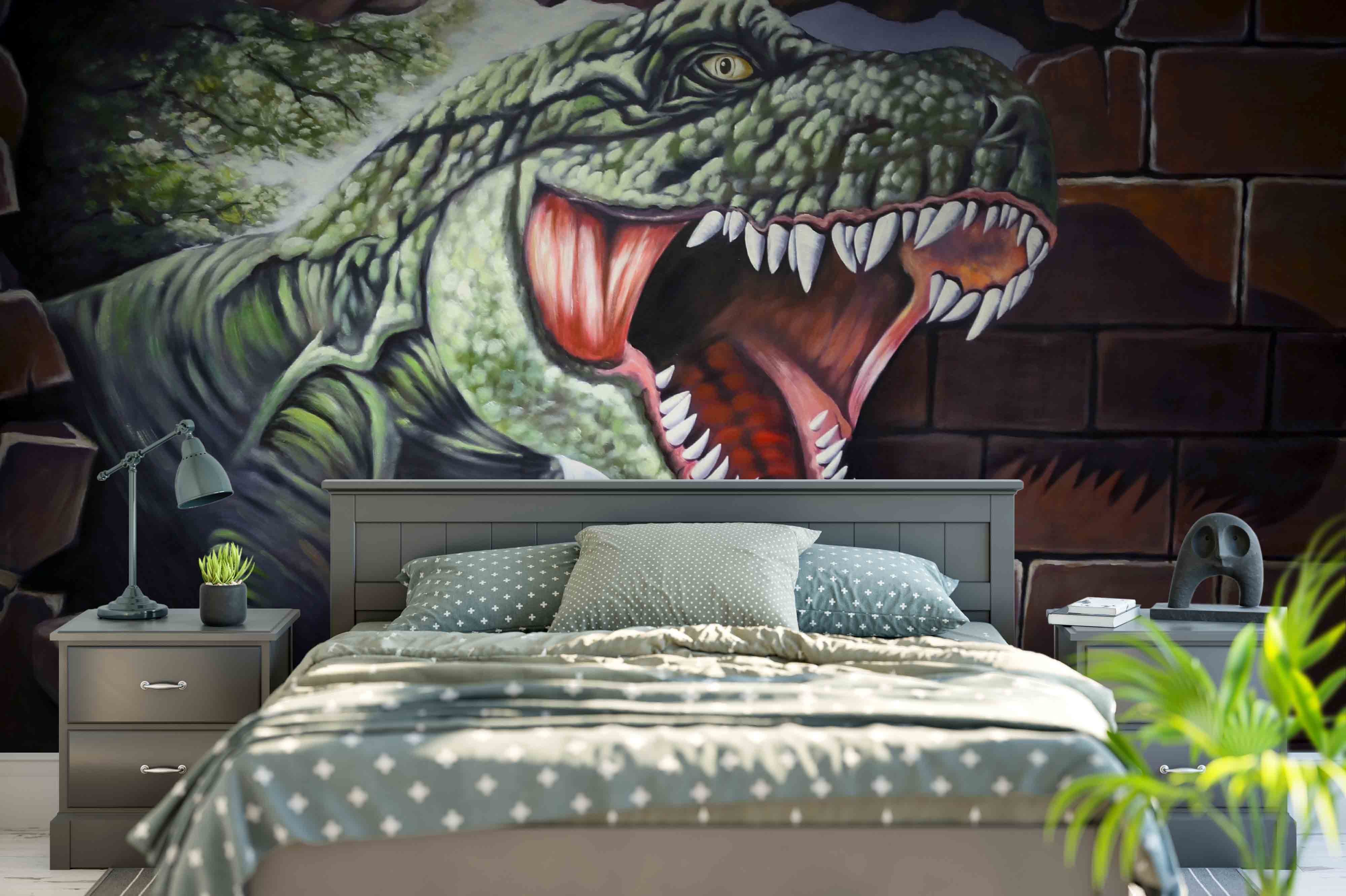 3D Dinosaur Jurassic Wall Mural Wallpaper 68