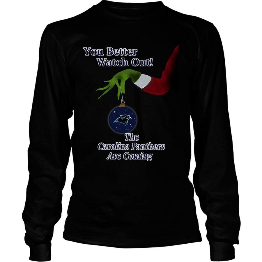 The Carolina Panthers Are Coming T Shirt, The Grinch T Shirt – Long Sleeve Tees