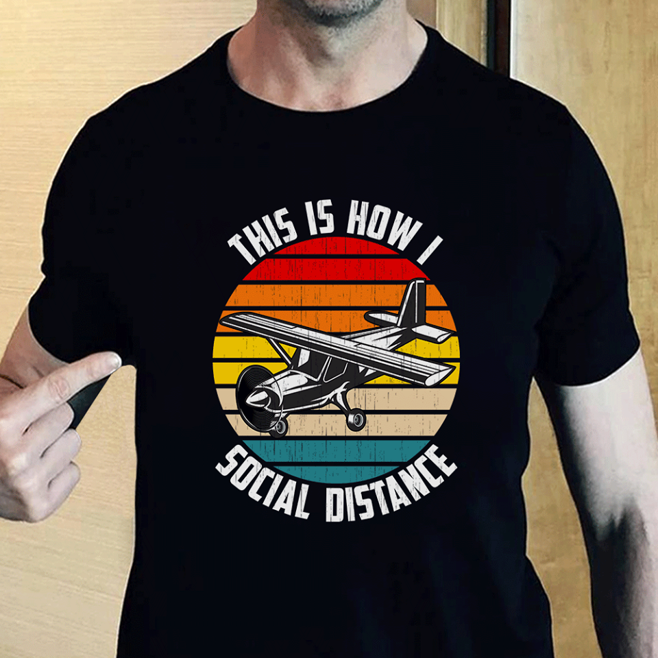 Vintage This Is How I Social Distance Gift Standard/Premium T-Shirt