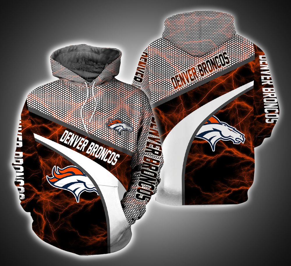 Denver Broncos Armor Ver.2 3D Print Hoodie