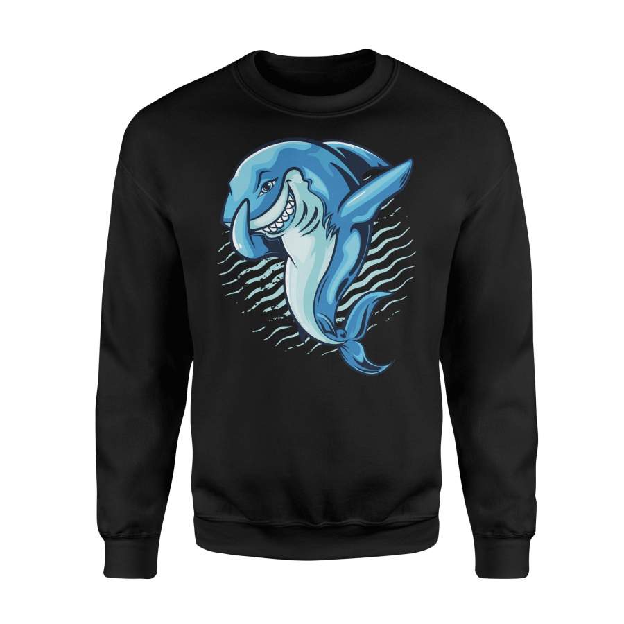 Dabbing Shark Boys Jawsome Funny Great White Kids Sweatshirt