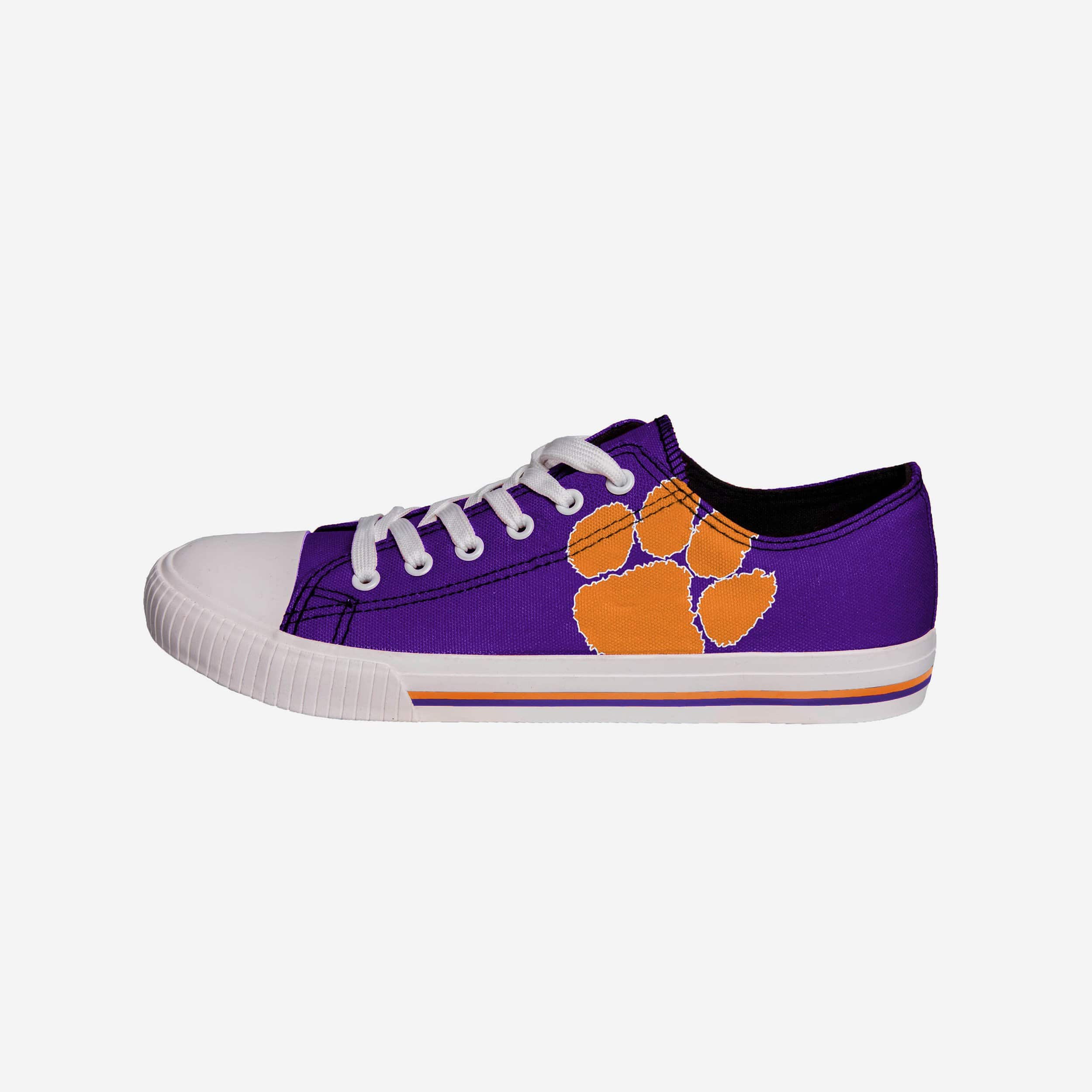 Clemson Tigers Mens Low Top Big Logo Canvas Shoe