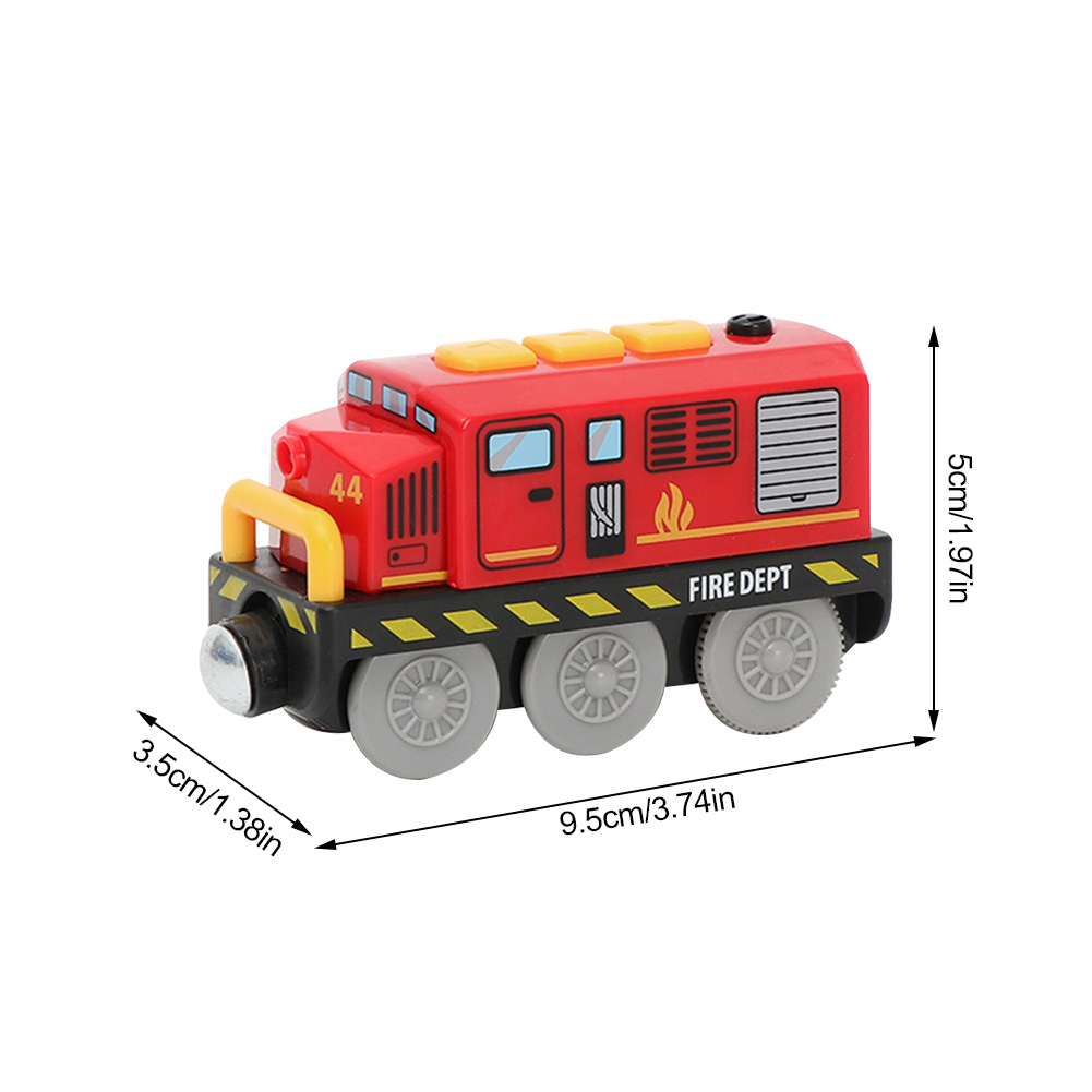 Railway Locomotive Magnetically Connected Electric Small Train Magnetic Rail Toy Compatible with Wooden Track Present for Boy Gi alx