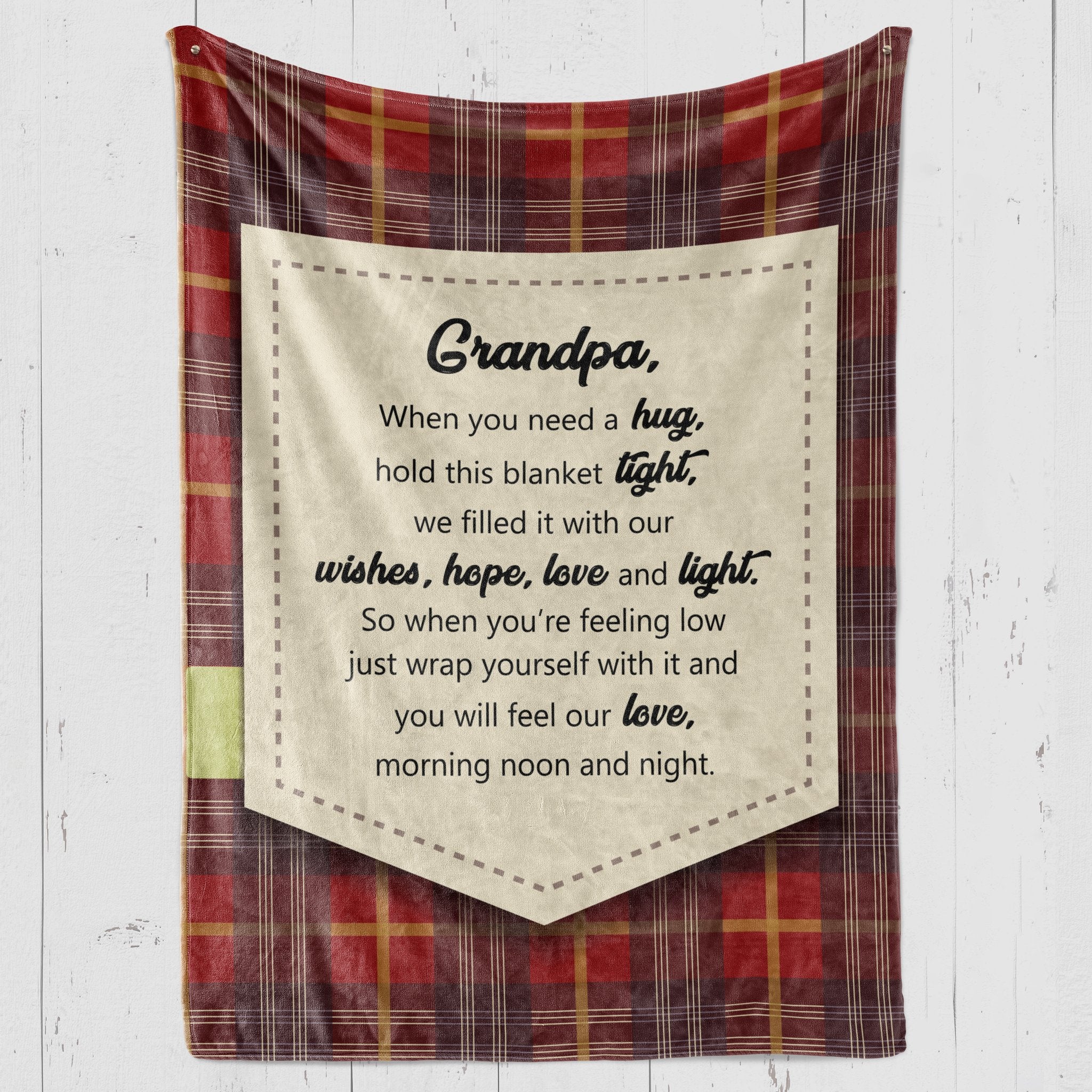 To My Grandpa When You Are Feeling Low Fleece Blanket Gift For Family, Birthday, Grandpa, For Him Gift Home Decor Bedding Couch Sofa Soft And Comfy