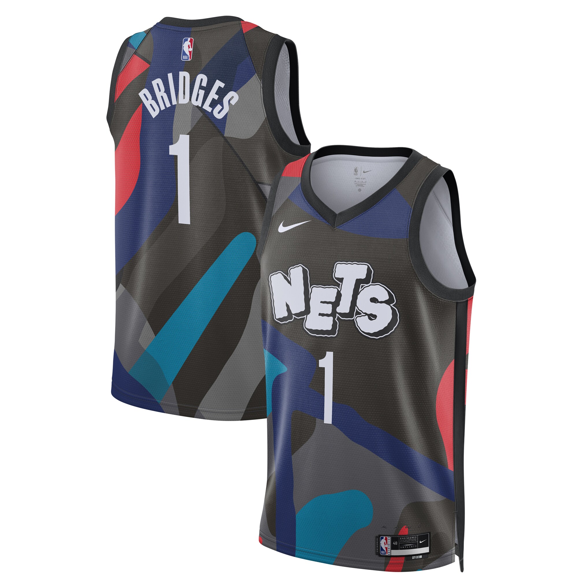 Mikal Bridges Brooklyn Nets Unisex 2023/24 Swingman Jersey – Black – City Edition