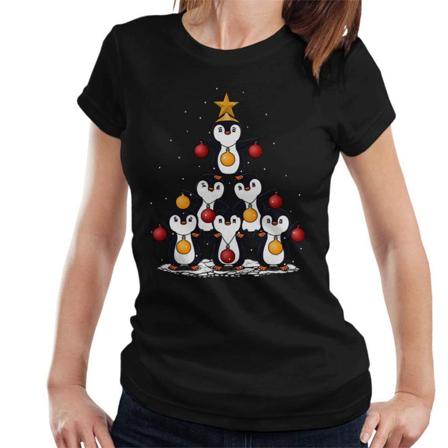 Oh Penguin Tree Christmas Women’s T-Shirt