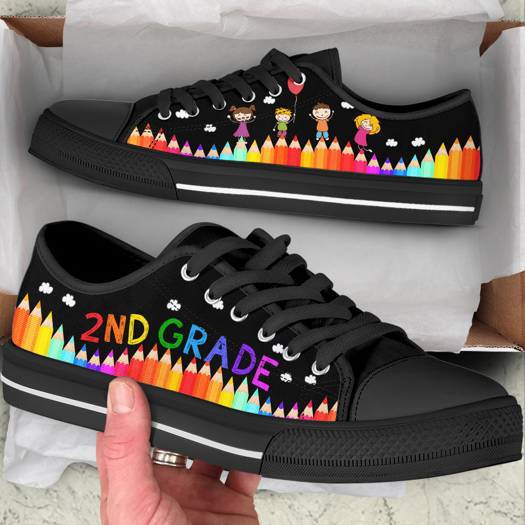 2Nd Grade Teacher Low Top Shoes Canvas Shoes School Shoes