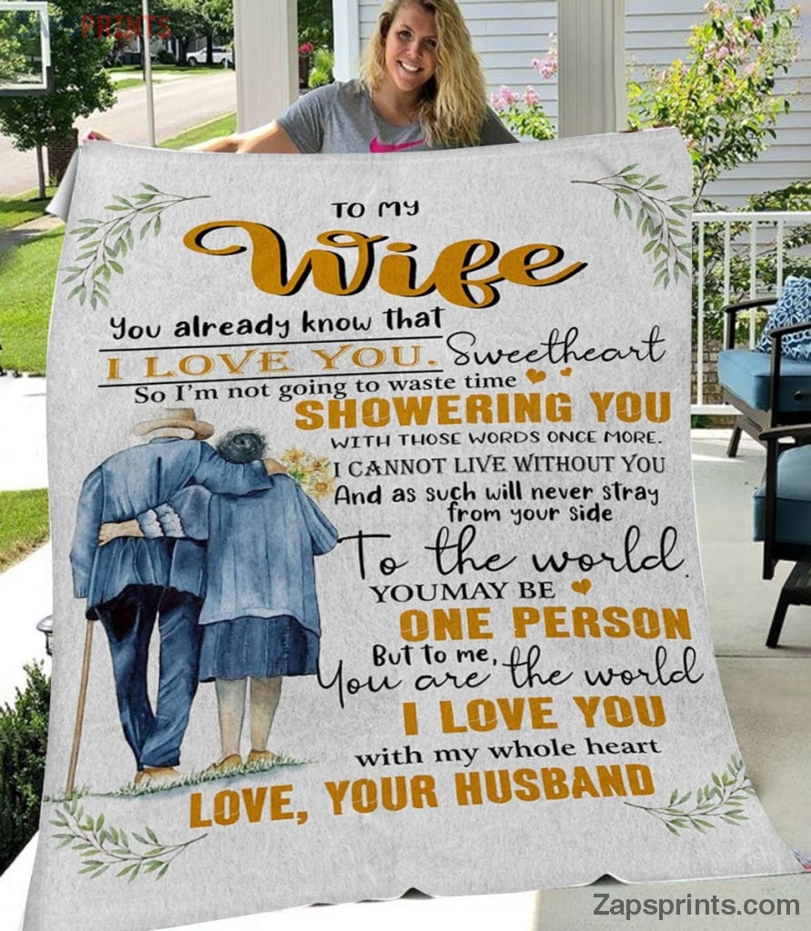 Gift For Wife – To My Wife – You Are The World To Me – Blanket