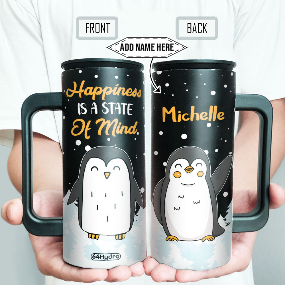 Penguin Happiness Is A State Of Mind Hhay2804004Y 12Oz Stainless Steel Insulated Tumbler