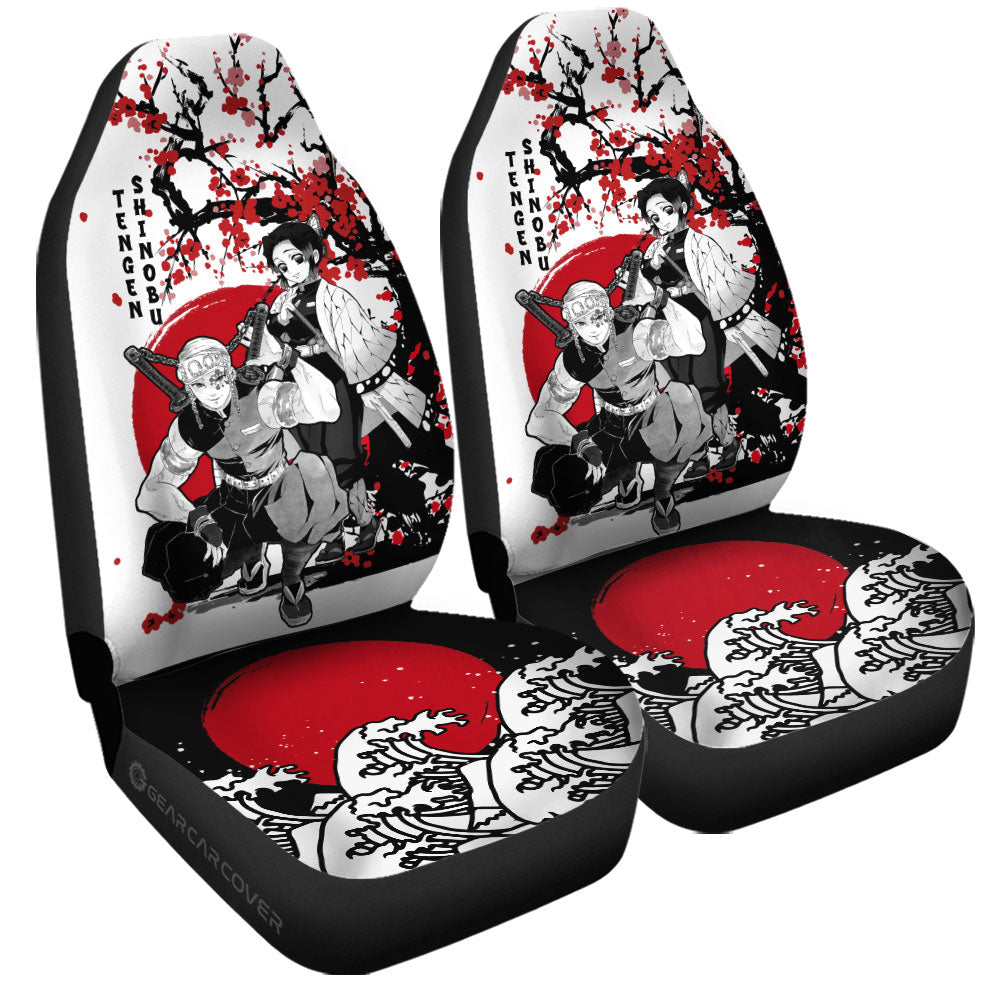 Tengen And Shinobu Car Seat Covers Custom Japan Style Demon Slayer Gifts For Fans
