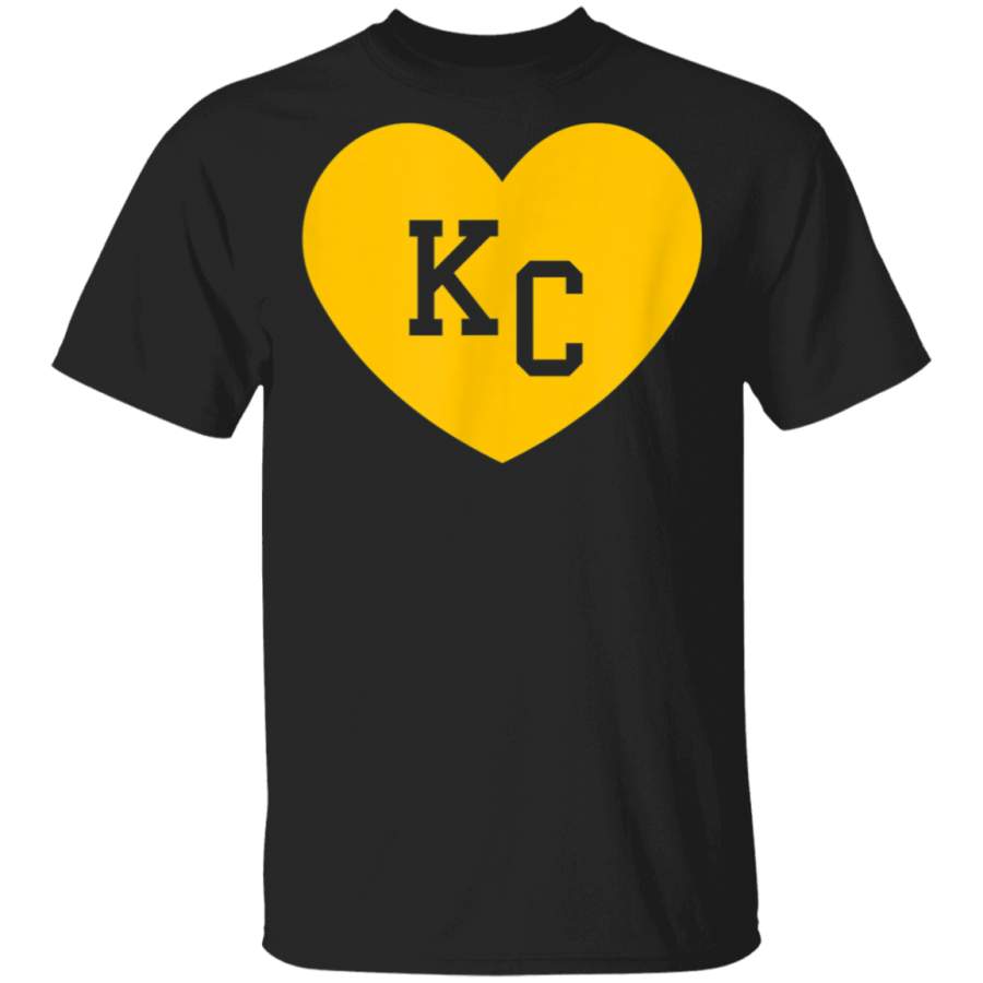 KC Kansas City Football Girly Heart KC Fan Love TShirt