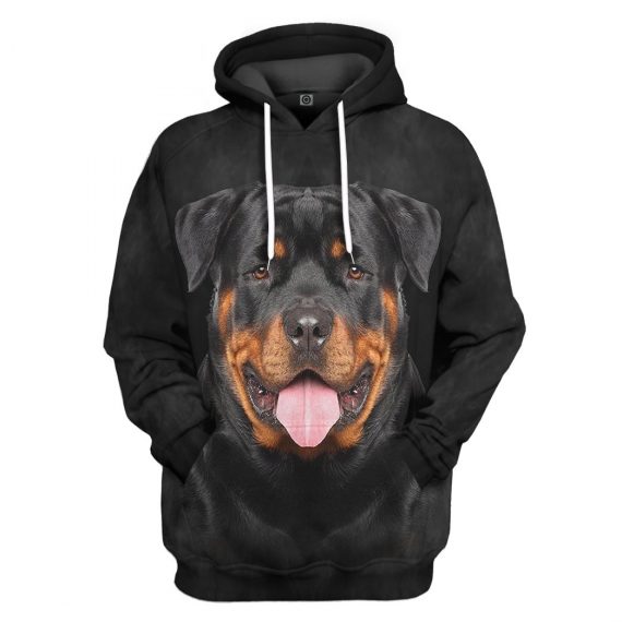 3D Rottweiler Dog All Over Print Unisex Hoodie For Dog Lovers