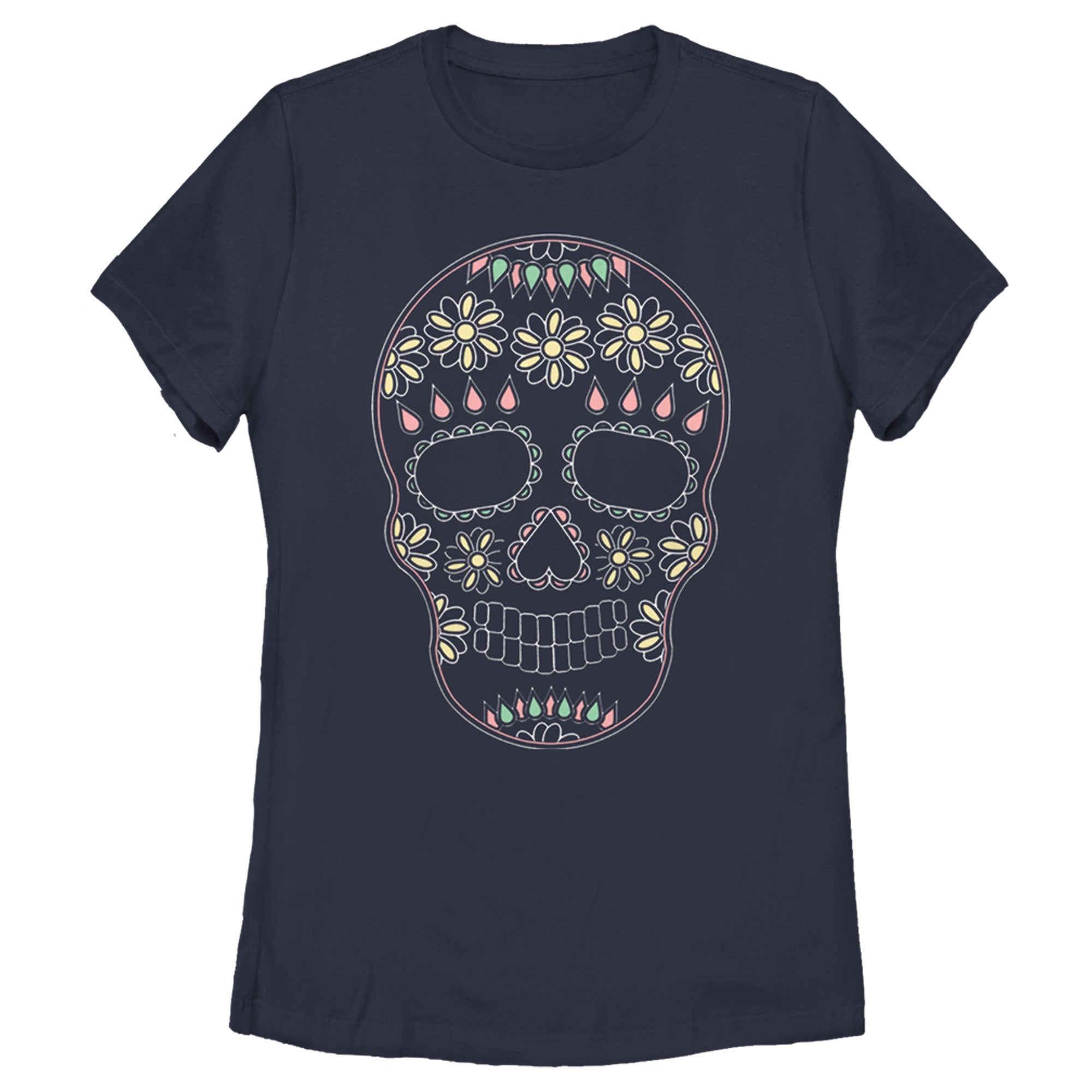 Lost Gods Women’S Halloween Sugar Skull  T-Shirt