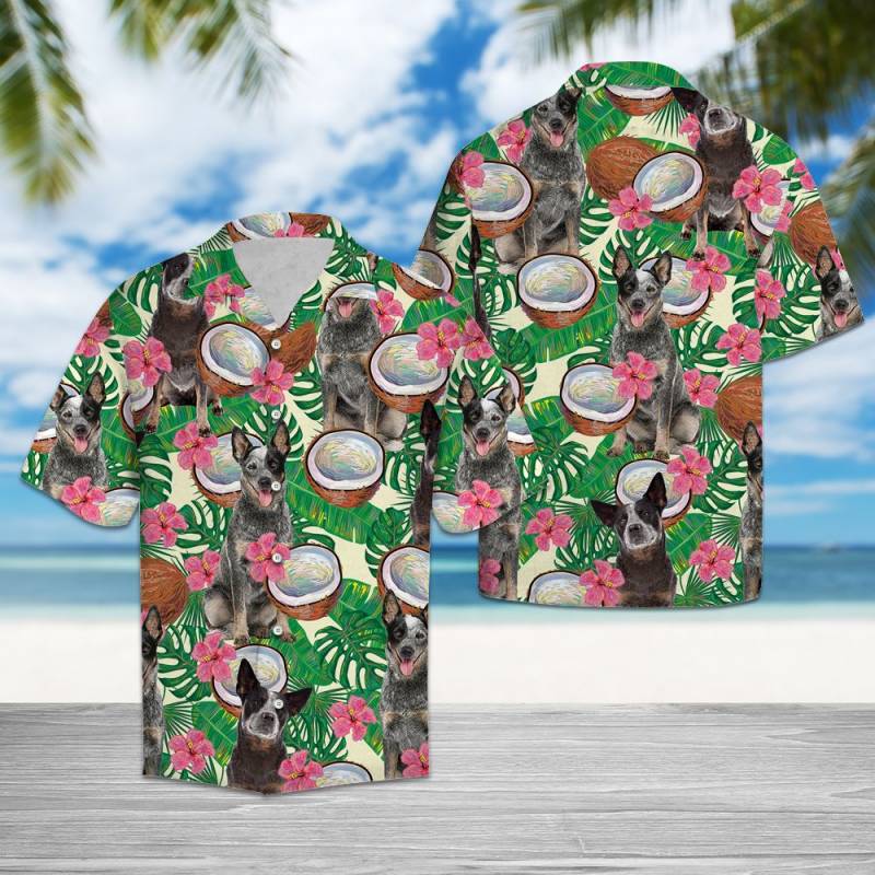 Australian Cattle Dog Tropical Coconut G5731- Hawaiian Shirt