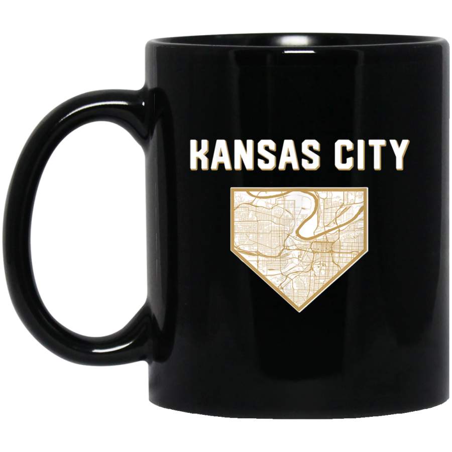 Kansas City Baseball City Home Map Mug