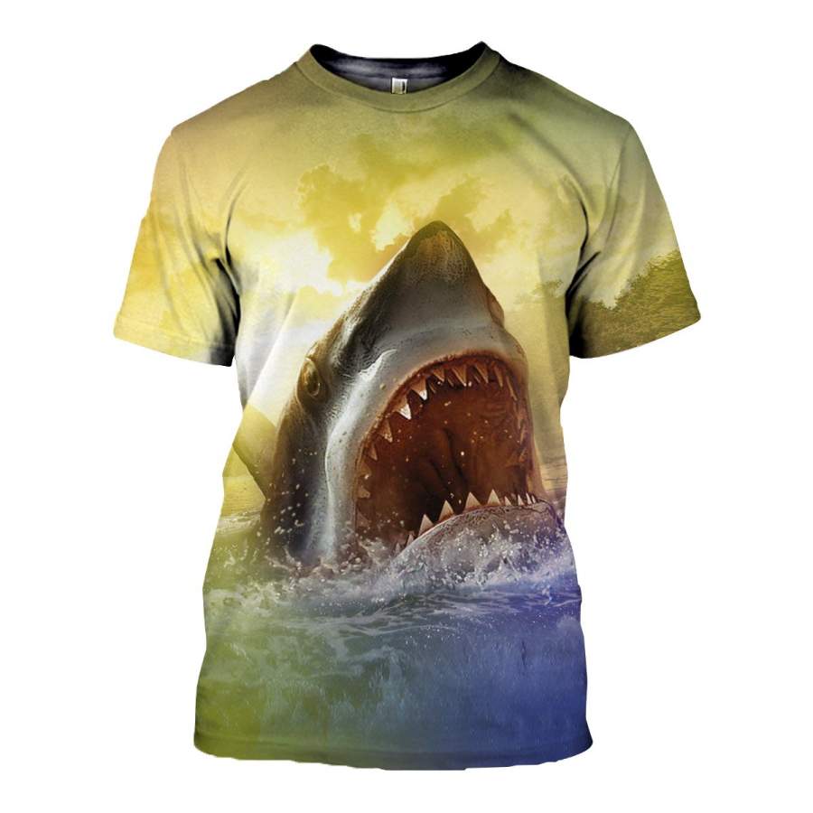 3D All Over Printed Shark T Shirt Hoodie 18123