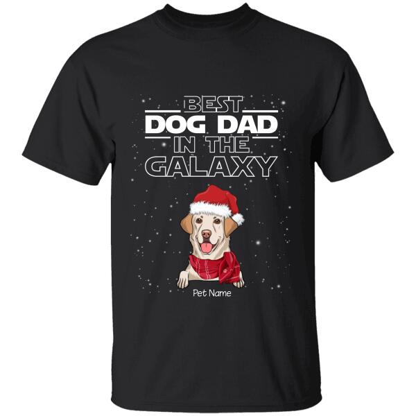 Best Dog Dad In The Galaxy Christmas Personalized T-Shirt Ts-Pt628
