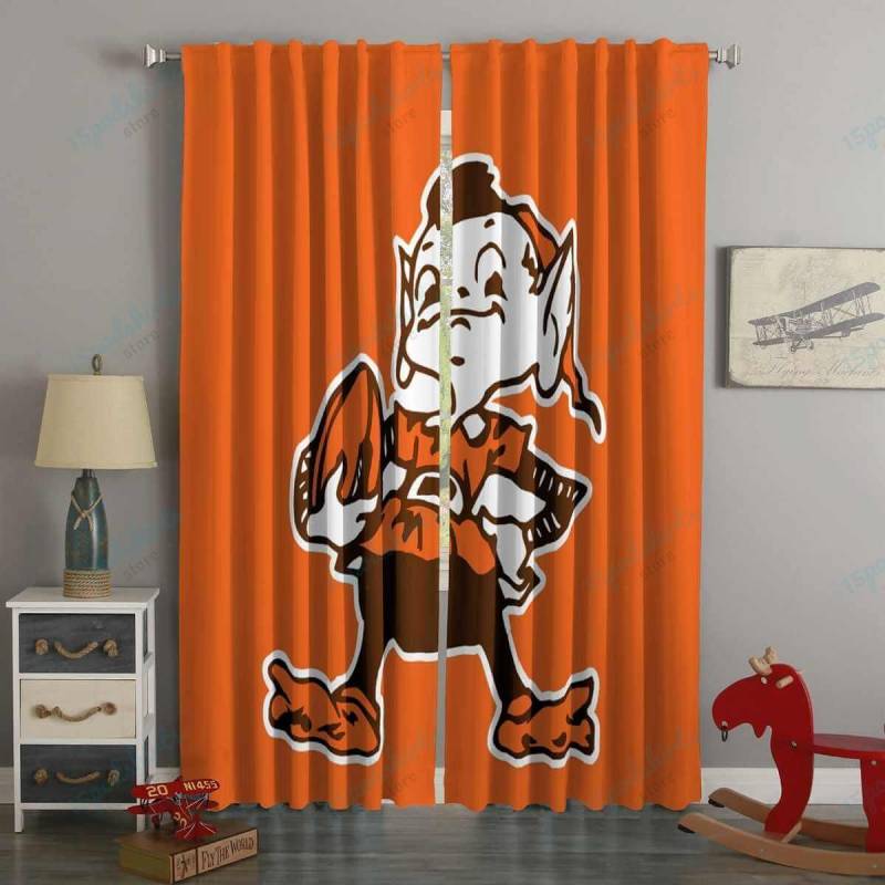 3D Printed Cleveland Browns Style Custom Living Room Curtains