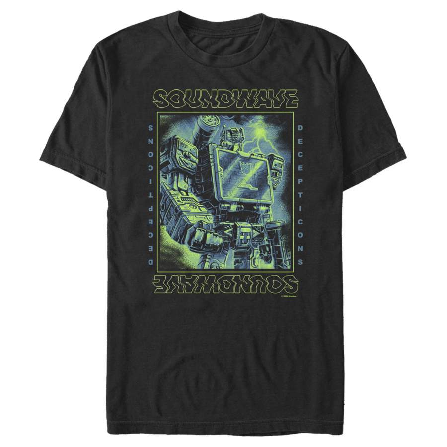 Transformers Men’s Soundwave Lightning Waves  T-Shirt