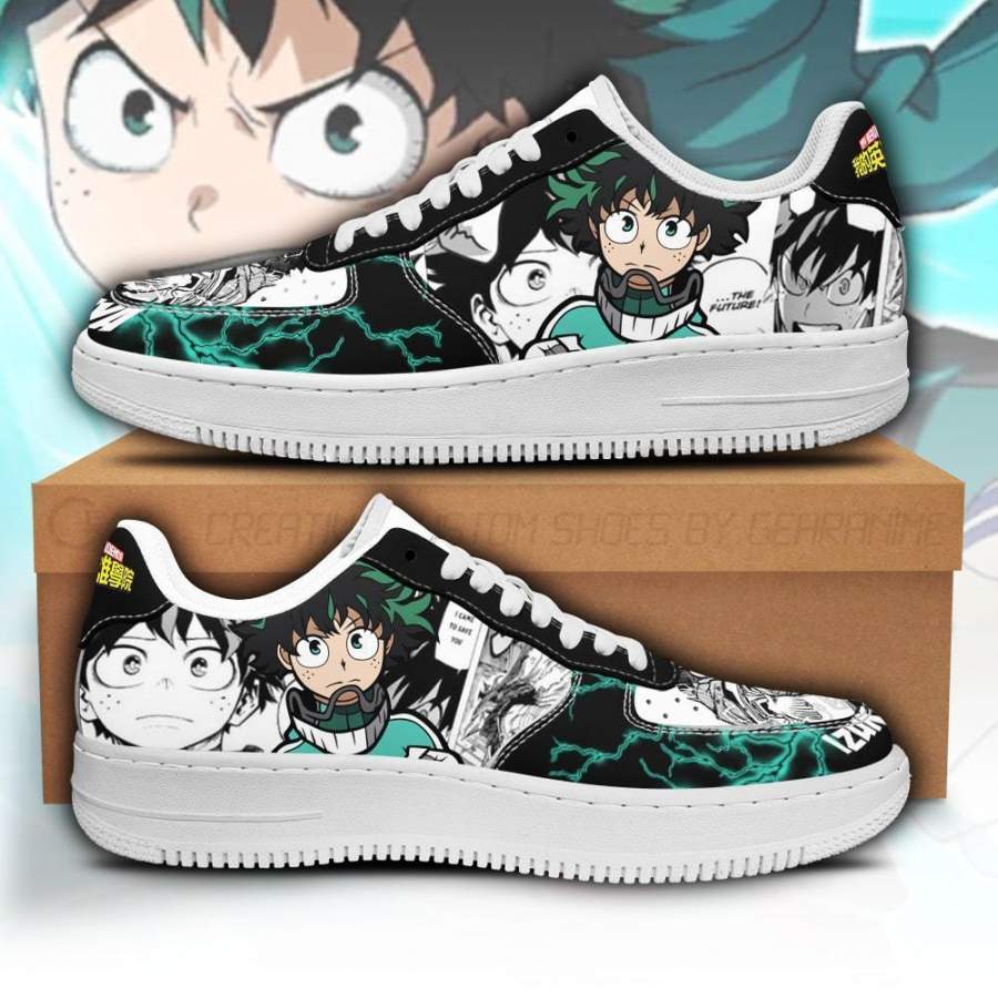 Izuku Midoriya Air Sneakers Deku Custom My Hero Academia Anime Shoes Fan Gift PT05
