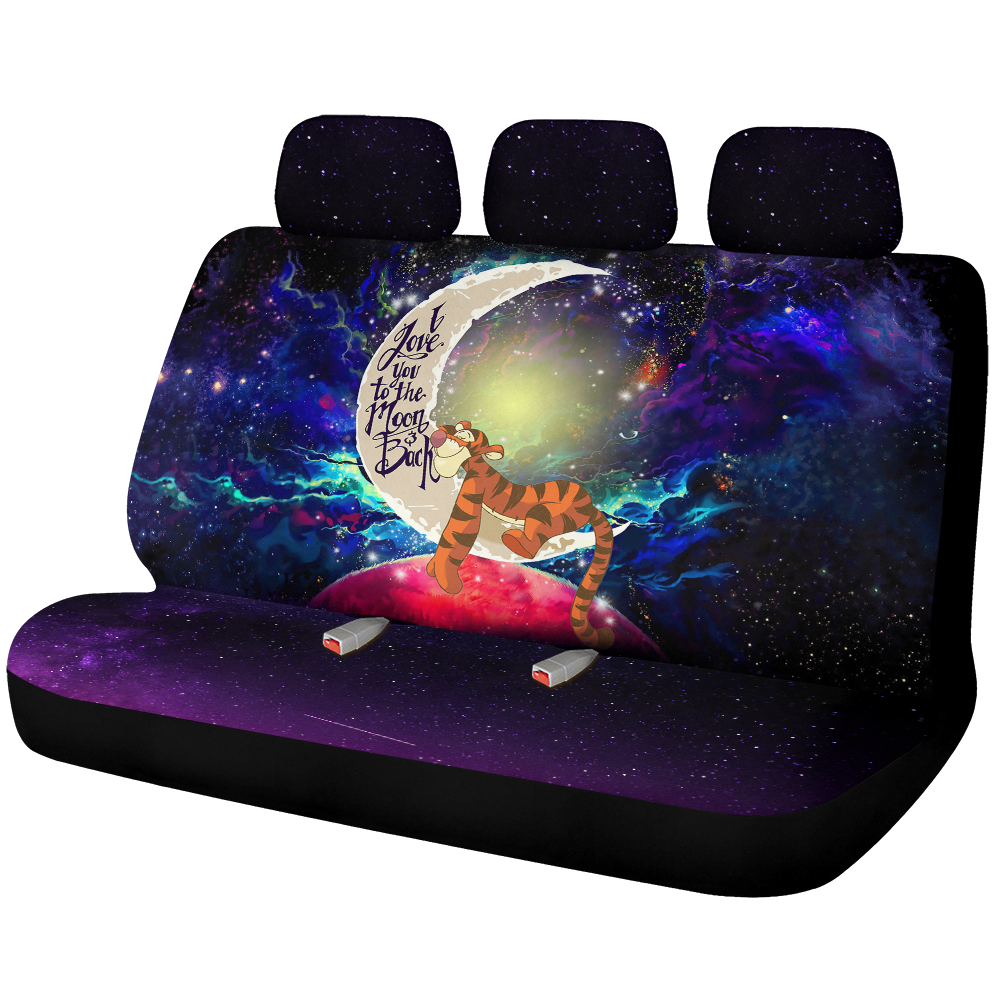 Tiger Winnie The Pooh Love You To The Moon Galaxy Premium Custom Car Back Seat Covers Decor Protectors