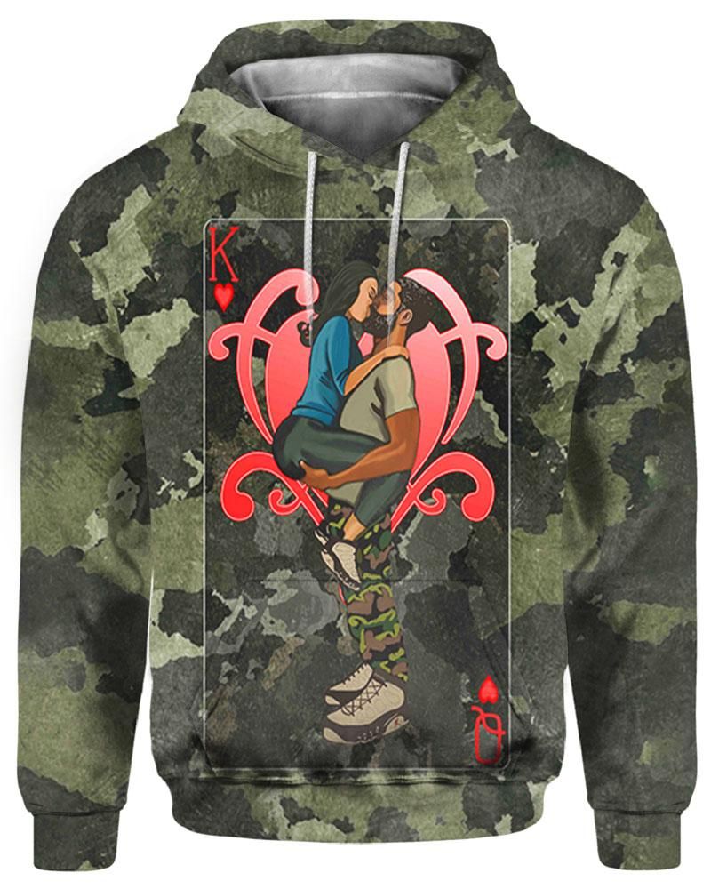 Playing Card Heart King And Queen All Over Apparel