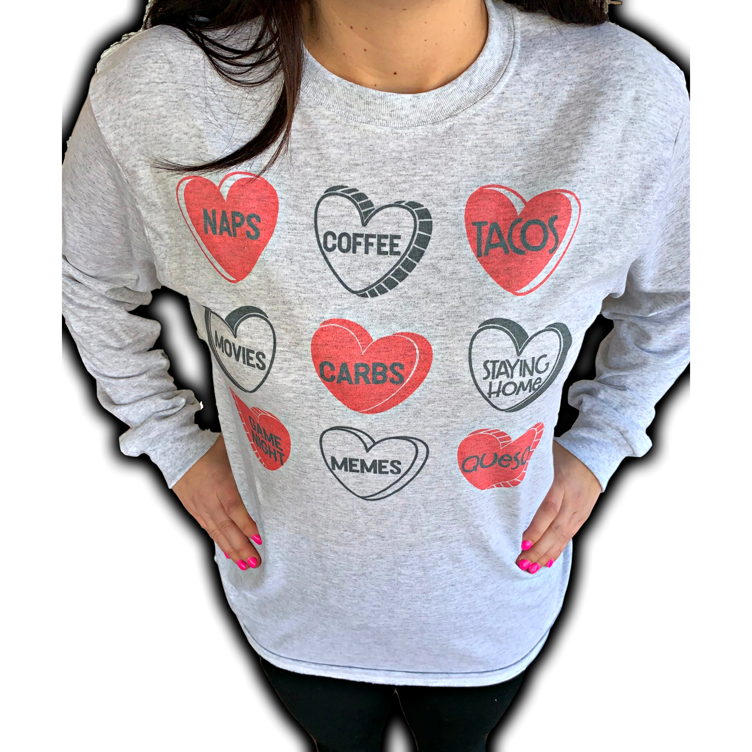 My Favorite Candy Heart Tee, Tank, Long Sleeve Or Sweatshirt