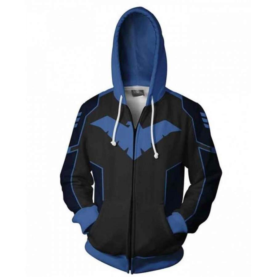 DC Nightwing 3D Zipper All-over print pullover Hoodie 150 style