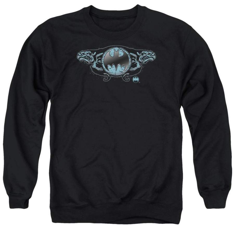 Batman – Two Gargoyles Logo Adult Crewneck Sweatshirt