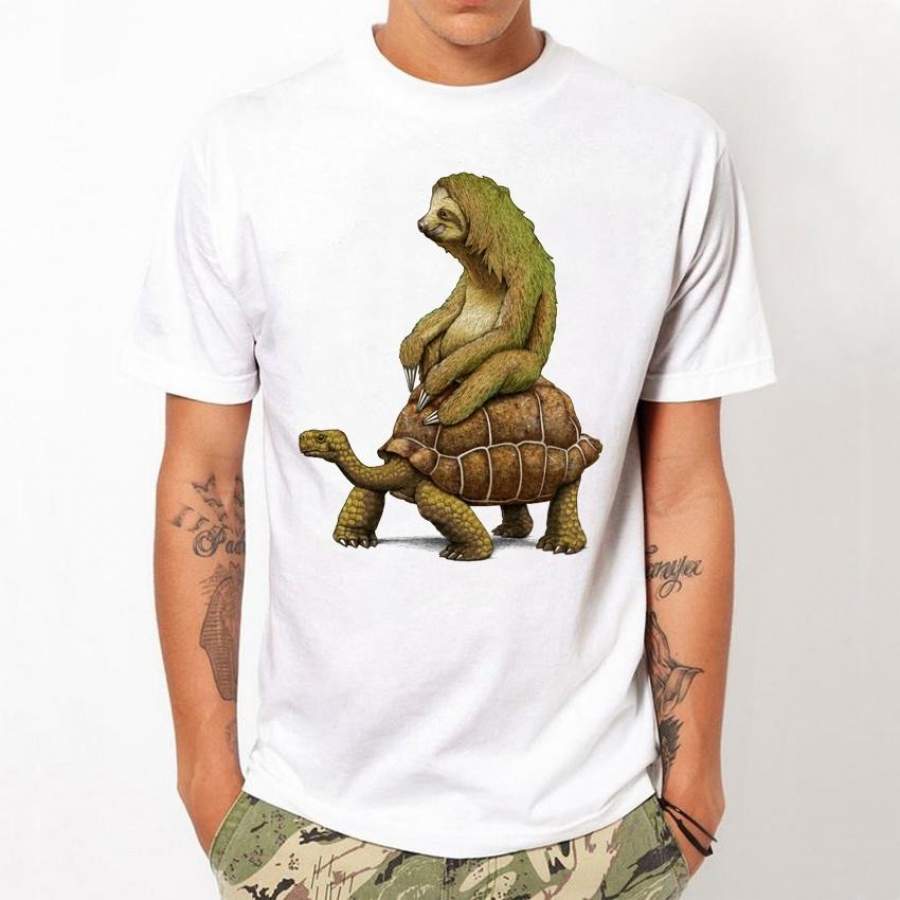 Newest Men’S Fashion Short Sleeve Tortoise Design T-Shirt Harajuku Casual Tee Hipster O-Neck Tops