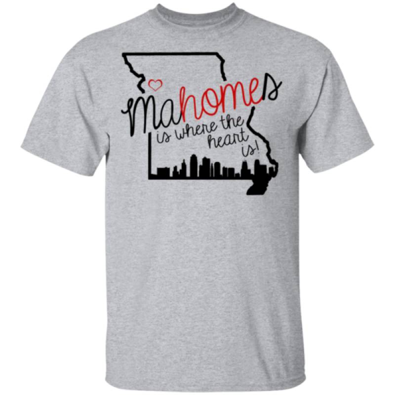 Kansas City Chiefs Mahomes Is Where The Heart Is Shirt