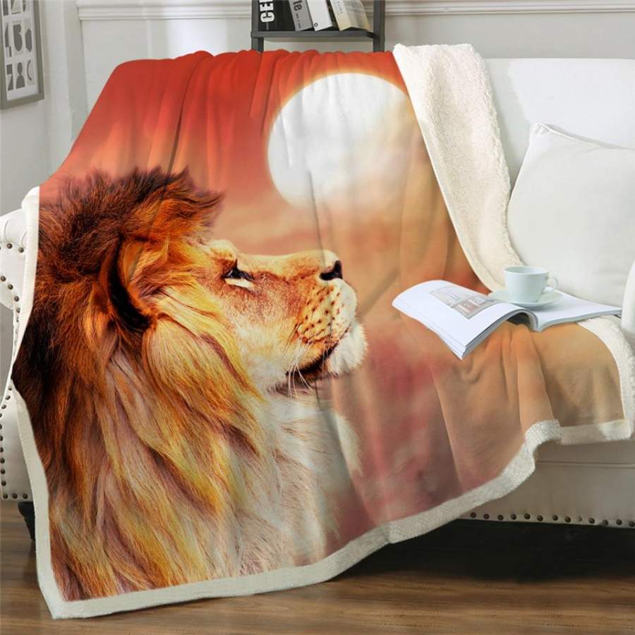 The King Lion Sherpa Blanket