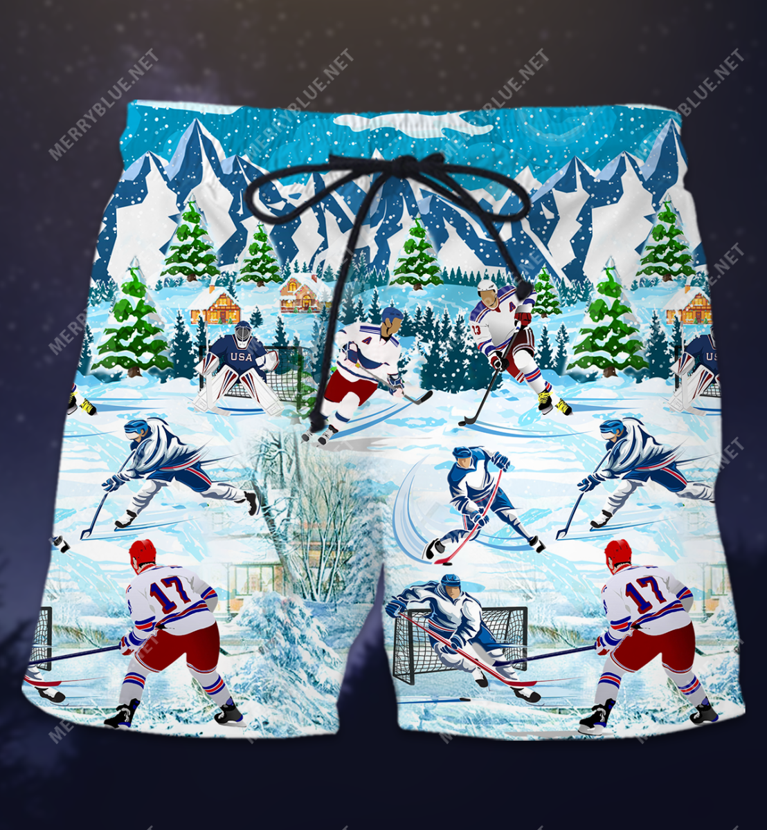 Play Ice Hockey Unisex Hawaii Shorts Ha3820