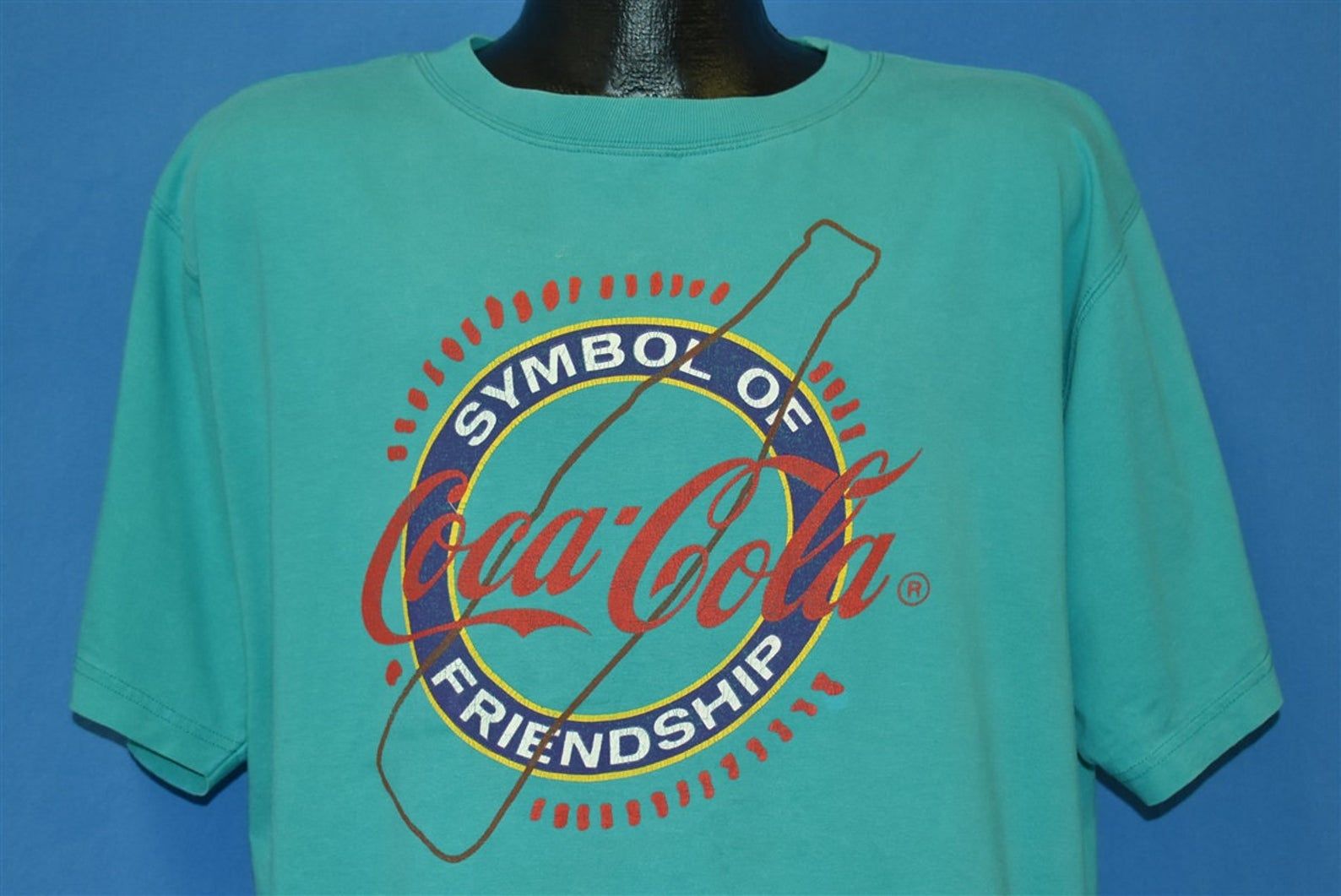 90S Coca Cola Symbol Of Friendship Classic Coke Soda Pop T-Shirt Extra