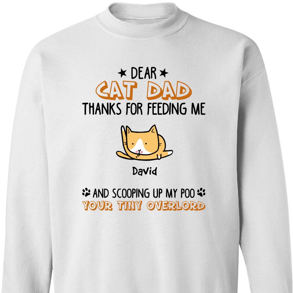 Dear Cat Dad Thanks For Feeding Me Customized Sweatshirt – Trending Personalized