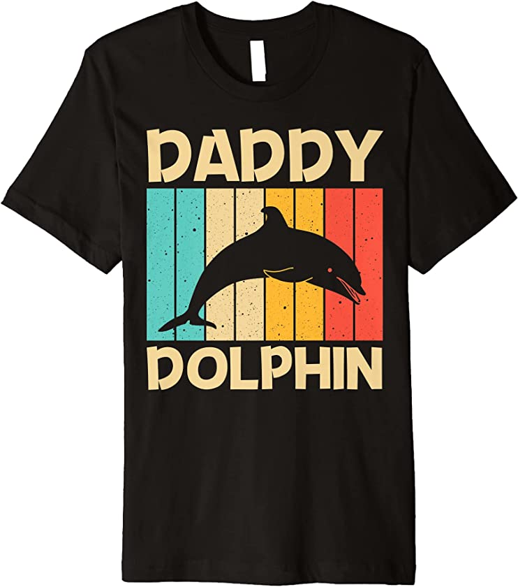 Cool Dolphin For Men Dad Dolphins Beluga Whale Sea Animal Premium T-Shirt