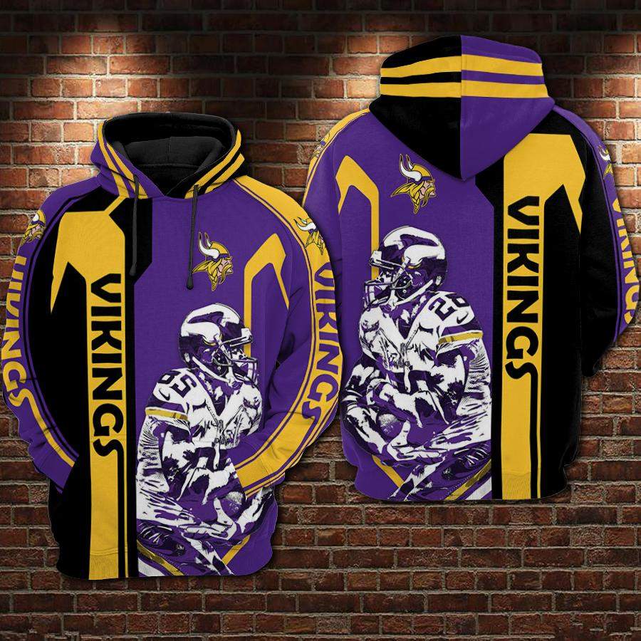 Minnesota Vikings Hoodie 3D Style3063 All Over Printed