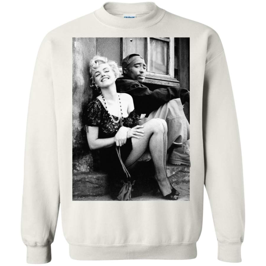 Tupac Marilyn Monroe Couple Pullover Sweatshirt T-Shirt