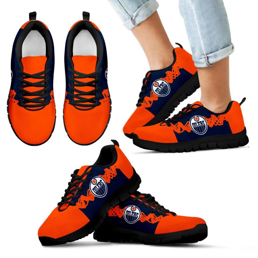 Doodle Line Amazing Edmonton Oilers Sneakers V1