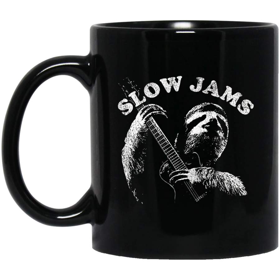 Sloth Playing Guitar Slow Jams Vintage 11 oz Mug