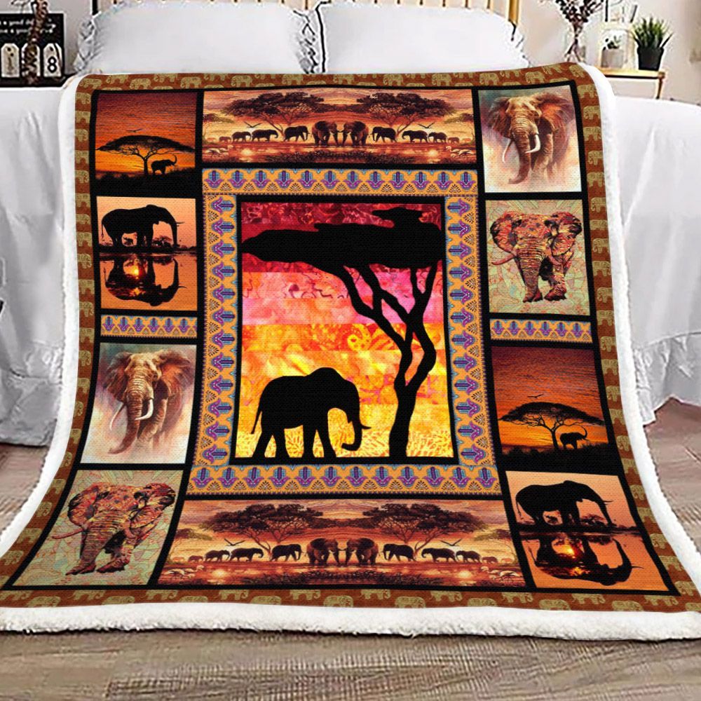 Elephant Yh25100566F Sherpa Fleece Blanket