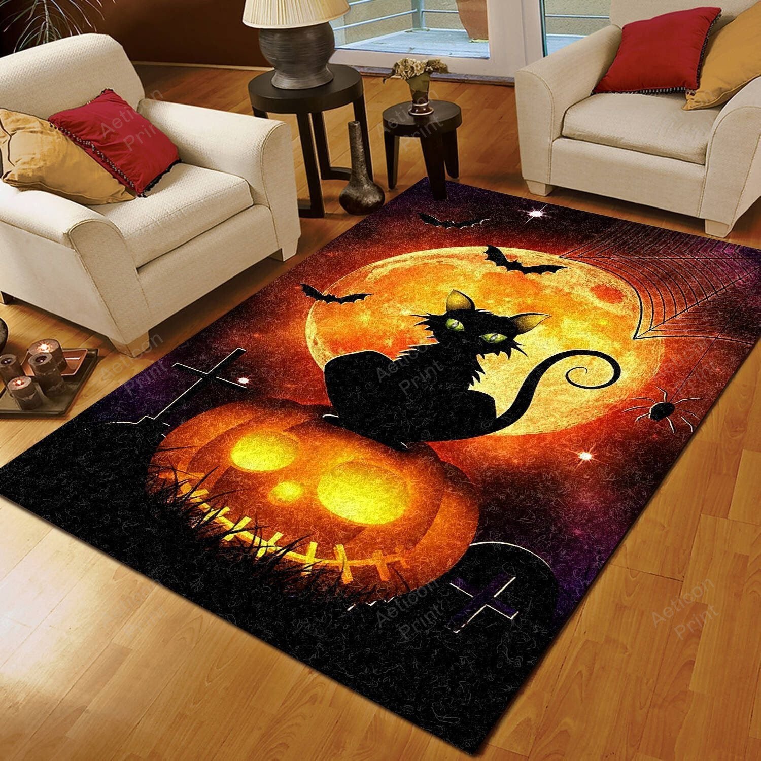 Halloween Cute Pumpkin Are Cg Area Rug Carpet Vintage Home Decor Gift Idea Carpet