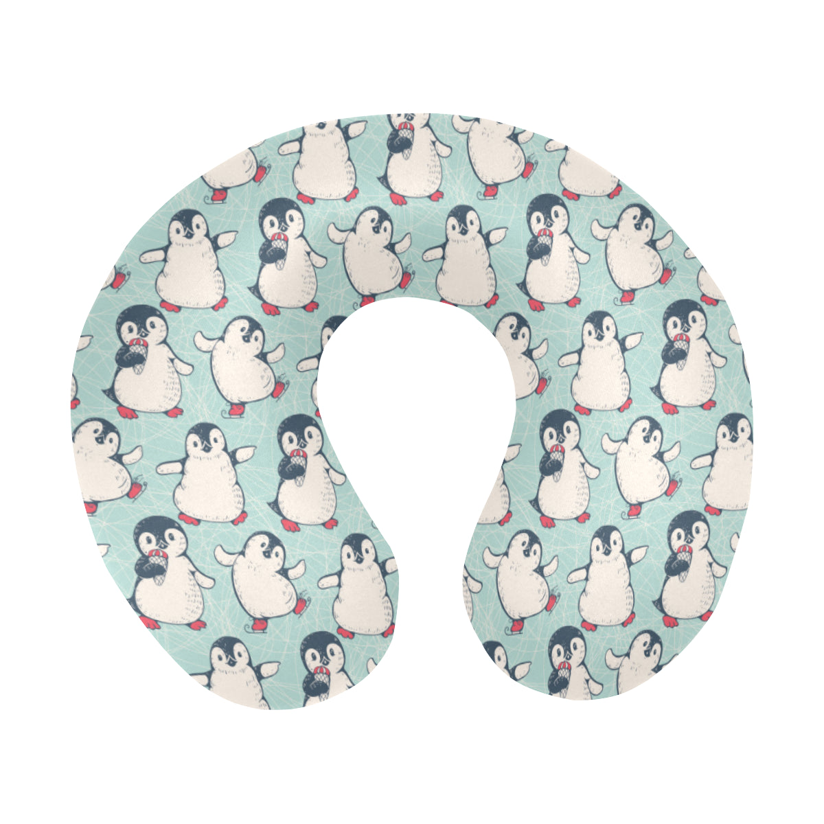 Cute Penguin Pattern U-Shaped Travel Neck Pillow