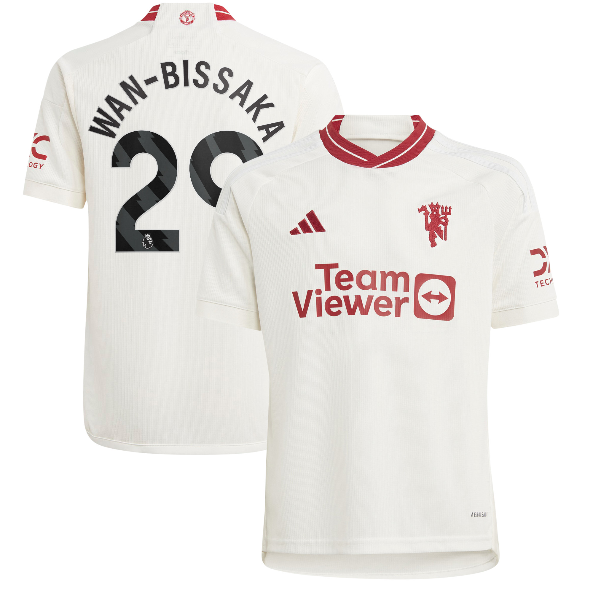 Aaron Wan-Bissaka Manchester United Youth 2023/24 Third Replica Player Jersey – White