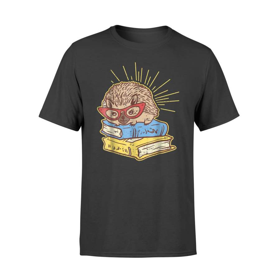 Adorable Hedgehog Book Nerd Animal Lover T-Shirt